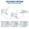thumbnail image 4 of Garpans Folding Adirondack Chair Weather Resistant Outdoor Adirondack Chair HDPE Outdoor Chair for Patio Front Porch Pool Garden Deck Fire Pit Outside, White, 4 of 11