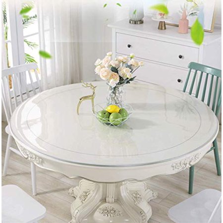 Zijinjiaju Clear Table Cover Protector Pad Round Fl 1 5mm Thick No Plastic Smell Transpa Mat Dining Protective Thick47 Canada Zijinjiaju Clear Table Cover Protector, Dining Room Table Protector Pad
