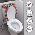 thumbnail image 3 of HELLHERO Rose Leopard Print Keep Dust Stain Toilet Covers Set Soft Elastic Fabric, Fits All Toilet Shapes, Universal U-Shaped, 3 of 8