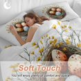 thumbnail image 4 of King 4 Piece Bedding Set Colorful Easter Egg Nest Yellow Flower Soft Breathable Duvet Cover and Pillowcase, Spring Botanical Duvet Cover Set Bed Sheets for Bedroom Dormitory Guest Room, 4 of 9