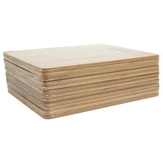 12pc Bulk 15X11 Round Edge Plain Bamboo Cutting Board