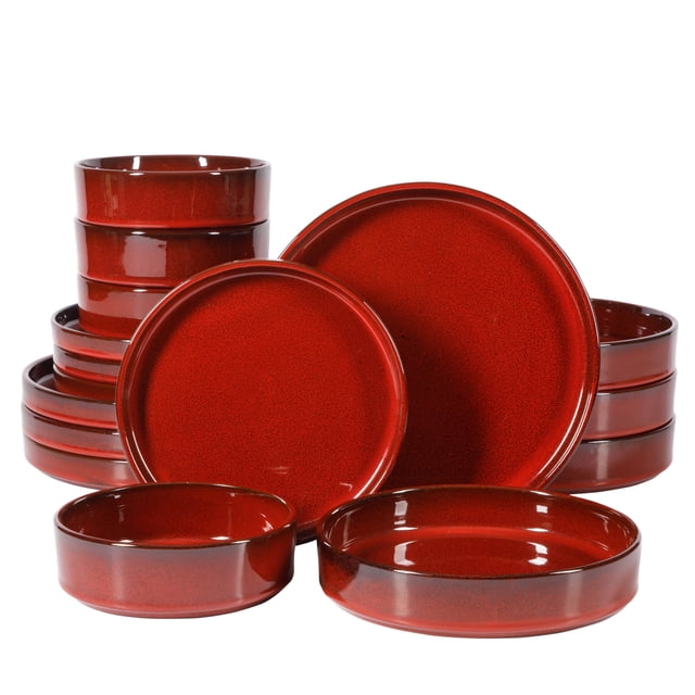 Juego de vajilla Bloomhouse Santorini Mist Terracotta 16 piezas