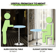 thumbnail image 7 of Magshion Round Bistro Pub Table, 23.6" Adjustable Height Bar Table with Metal Leg and Base, Blue, 7 of 7