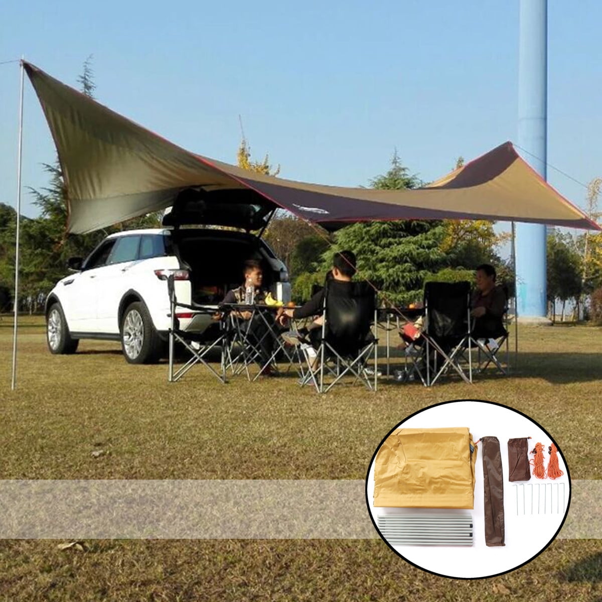 58 Person Portable Lightweight Sun Shelter Camping Tent Beach Tent Tarp Awning Canopy Walmart