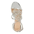 thumbnail image 3 of INC Womens Silver Butterfly Embellished Ankle Strap Cushioned Kai Open Toe Stiletto Buckle Dress Heeled Sandal 5.5 M, 3 of 4