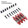 thumbnail image 1 of 4 Pieces Metal Shock Absorber Remote Control 1:28 Crawler Model Damper Upgrade Part Repair Replacement for Wltoys K969 K979 K989 Red, 1 of 8