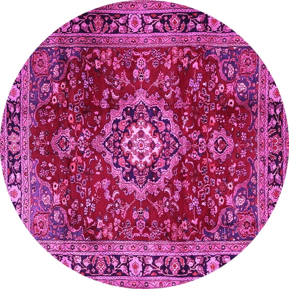 Ahgly Company Indoor Round Persian Pink Traditional Area Rugs, 5' Round