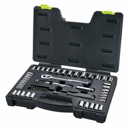 Master Mechanic 36232 54-Pc. Mechanics Socket Set, SAE & Metric 1/4 x 3/8 In. Drive