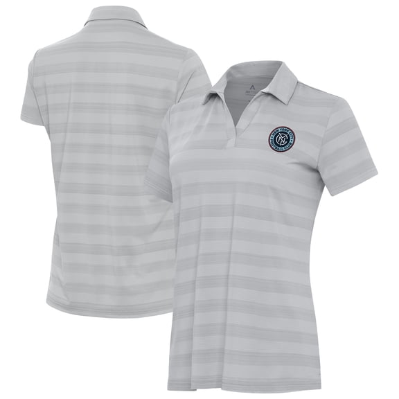 Women's Antigua Gray New York City FC Tunnel Polo