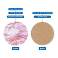 thumbnail image 4 of 4Pcs Posavasos Absorbentes Patrón de Mármol Rosa con Dorado, Posavasos Redondo con Respaldo de Corcho Antideslizante para Hogar y Oficina de 4 pulgadas, 4 of 5