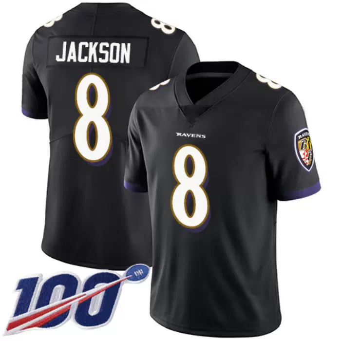 Lamar Jackson Baltimore Ravens Signed Autographed Black #8 Jersey