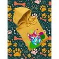 thumbnail image 3 of Colorful Corgi Bowtie Portrait Hoodie Men -Image by Shutterstock, Male x-Large, 3 of 4