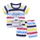 thumbnail image 1 of Conjunto de camiseta y pantalones cortos de algodón de verano para niños y niñas, 1 of 6