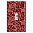 thumbnail image 1 of Metal Light Switch Wall Plate Outlet Cover (Coffee Espresso Mocha Bean Maroon Pattern - Single Toggle), 1 of 2