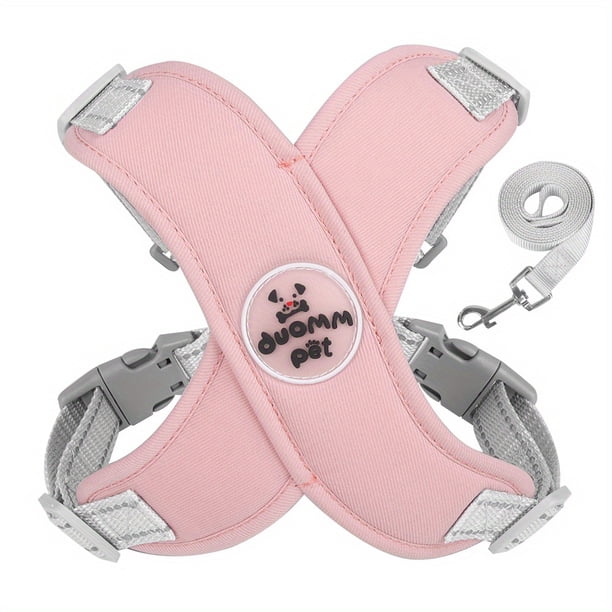 Pet Chest Strap Dog Harness And Leash Set Small And Medium Dogs Summer Walking Breathable Mesh Cloth Adjustable Dog Harness With 59.06inchLeash