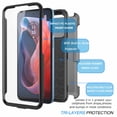 thumbnail image 4 of Tekcoo Cases for Motorola Moto G Power 5G 2024, [Buit-in Screen Protector] Combo Holster Belt Clip [Heavy Duty] [Kickstand] Full-Body Rugged Holster Case -Black, 4 of 9