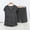 Gray plus size shorts set a1, variant on Cagogo Women Plus Size 2 Piece Shorts Set V Neck Short Sleeve Tshirt Elastic Waisted Shorts Loose Casual Lounge Sets Striped Summer Cruise Airport Outfit Clothes, Khaki S