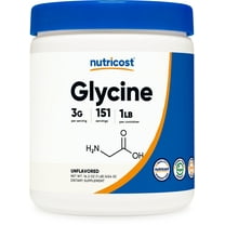 Nutricost Glycine Powder 1lb - Non-GMO, Gluten Free Amino Acid Supplement