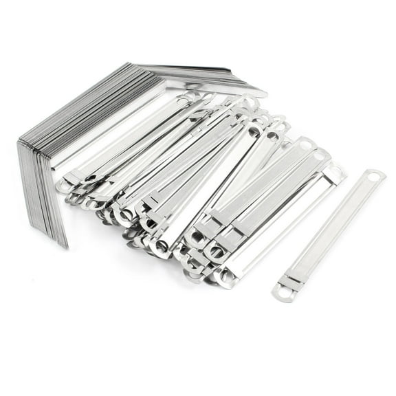 50 Pcs 2 Inch Sheet Capacity Metal Prong Paper File Fasteners Clips