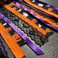 thumbnail image 4 of Halloween Decorations Banner, 27x50 Inch Fabric Ribbon Garland, Spooky Cute Pumpkin Ghost Bat Lace Streamer Banner for Modern Farmhouse Wall Decor, 4 of 5