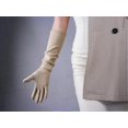 thumbnail image 4 of Women's Cashmere Blend Long Gloves Winter Warm Stretchy Opera Driving Fingerless Mitts, 4 of 5