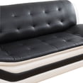 thumbnail image 7 of Beverly Fine Furniture Sydney Bold Faux Leather Living Room Sofa Set- Black & White - 3 Piece, 7 of 7