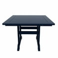 thumbnail image 3 of WestinTrends Malibu Outdoor Dining Table, All Weather Poly Lumber Adirondack 43" Trestle Square Patio Table with Umbrella Hole, Navy Blue, 3 of 7