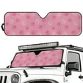 thumbnail image 2 of Uorisanigo Windshield Sun Shade for Jeep Wrangler JK JKU JL JLU 1997-2025 & Jeep Gladiator JT 2020-2024 Foldable Cute Pink Dog Paws Front Sunshade, Blocks UV Rays and Heat, Keep Interior Cool, 2 of 7