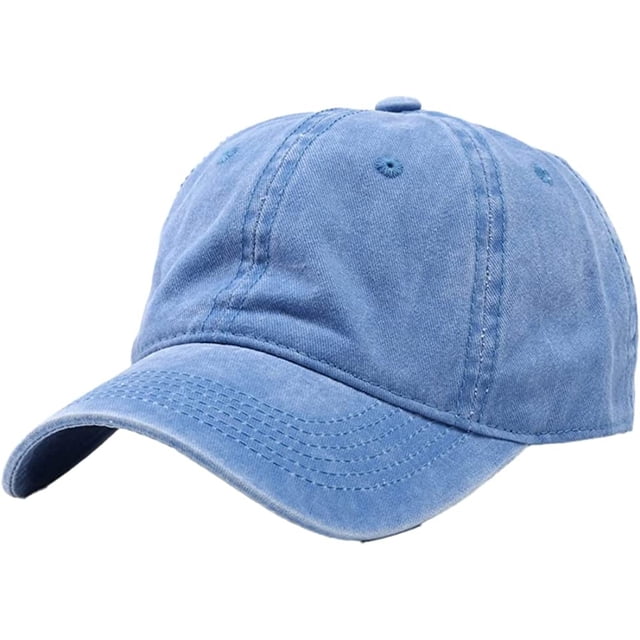 LinYooLi Casquette de Baseball Rétro Unie pour Femmes Hommes Sensation Denim Tendance Chapeau Crâne Réglable Toutes Saisons Décontracté
