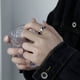 thumbnail image 4 of Anillo Mobius Anillo para hombre Diseño de nicho de moda Apertura Anillo para pareja Dedo índice Retro Luz Lujo Alta gama Sentido, 4 of 5