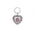 thumbnail image 1 of Chicago Cubs Bling Rhinestone Heart Key Chain, 1 of 1