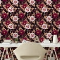 thumbnail image 2 of Ambesonne Autumn Flowers Peel & Stick Wallpaper for Home, Romantic Art Floral, 13"x100", Pale Peach Raspberry, 2 of 5