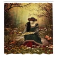thumbnail image 3 of Ambesonne Medieval Shower Curtain, Lady with Book, 69"Wx84"L, Multicolor, 3 of 5