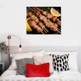 thumbnail image 4 of PIKWEEK  Yakitori Japanese Chicken Barbecue skewers Wall Decor Print on Canvas Modern Artwork Living Room Bedroom Painting Art Wall 20x16in, 4 of 4
