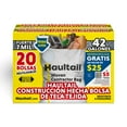 thumbnail image 6 of Haultail Woven Contractor Trash Bags 42gal 20 Count per Pack White Reusable, 6 of 9