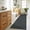 Black and gray, variant on Runner Rug Washable Non Slip, Woven Textured Hallway Carpet Low Pile Non Shedding Stain Resistant, Modern Neutral Solid Color Foldable Thin Mat for Entryway Kitchen Bathroom Bedroom Bedside, Charcoal