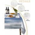 thumbnail image 2 of Blue Gray White Table Cloth, Modern Abstract Mottled Aesthetic Waterproof Tablecloth for Rectangle Tables, Reusable Washable Fabric Table Cover for Restaurant Kitchen Dining Tables 60"x120", 2 of 6