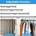 "Industrial 1Inch Black Shower Curtain Rod, Heavy Duty Adjustable for