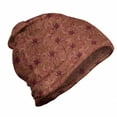 thumbnail image 1 of Botanical Unisex Beanie, Blossoming Floral Details, Hiking Outdoors, Redwood Maroon, by Ambesonne, 1 of 1