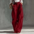 thumbnail image 4 of Gytharion Jumpsuits for Women Solid Color Buttoned Wide-leg Overalls Casual Loose Jumpsuits, 4 of 4
