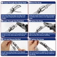 thumbnail image 7 of Uxcell 1Pcs Stainless Steel Band Hose Clamp, DIY 20 ft Metal Strap + 10 Heavy Duty Fasteners Adjustable Hose Clamps Assortment Kit, Metal Strapping for Radiator, Dryer, Fuel, 7 of 7