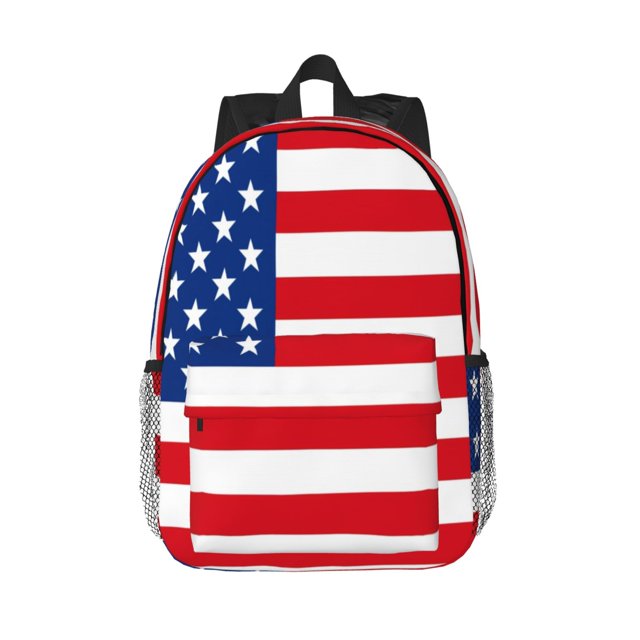 Easygdp America Flags3 Mochila Ligera de 15 Pulgadas para Estudiantes, Mochila Cómoda para la Escuela y Viajes, Correas Ajustables