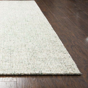 Alora Decor London 3' x 5' Solid Green/Gray/Rust/Blue Hand-Tufted Area Rug