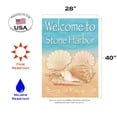 thumbnail image 2 of Toland Home Garden Welcome Shells-Stone Harbor Beach Stone Harbor Flag Double Sided 28x40 Inch, 2 of 5