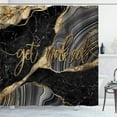 thumbnail image 2 of Get Naked Marble Shower Curtain, Luxury Gold Glitter Words Cracked Lines Grey Black Marble Pattern Abstract Modern Bathroom Decor, Waterproof Fabric Shower Curtain, 72 X 72 Inch, Funny Quotes, 2 of 5