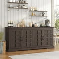 thumbnail image 2 of Winkalon 70'' Large Sideboard Buffet Cabinet, Farmhouse Kitchen Storage Cabinet with 4 Doors, Wood Coffee Bar Cabinet for Living Room, Dark Brown, 2 of 9