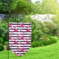 thumbnail image 2 of Wukai Dark Blue Stripes and Flamingos Print Garden Flag 12.5x18 Inch Double Sided Sun-resistant Rain-resistant, Wrinkle-resistant Colorfast(Only Flag), 2 of 7