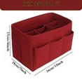 thumbnail image 3 of Storage Bins - Loetky Home Purse Organizer Insert Bag Textile Storage Insert Bag Zipper Multi Pocket Handbag Purse Organizer Holder Makeup Travel Organizer for Tote Purse Bag 14 Pockets, 1*Red, 3 of 6