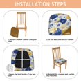 thumbnail image 4 of Pioneer Flower Seat Covers for Dining Room Chairs Set Of 4,Stretch Printed Washable Chair Seat Cover with Elastic Ties and Button,Removable Waterproof Couch Cushion Covers, 4 of 6