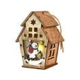 thumbnail image 2 of Deals Christmas Luminous Cabin Window Display Christmas Tree Door Wooden Decoration 2025 New, 2 of 5